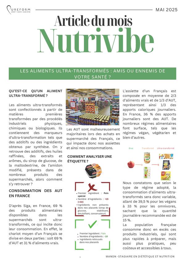 L'Article du mois : Nutrivibe